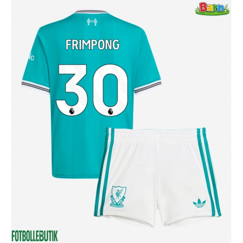 Liverpool Jeremie Frimpong #30 Tredjeställ Barn 2025-26 Kortärmad (+ Korta byxor)